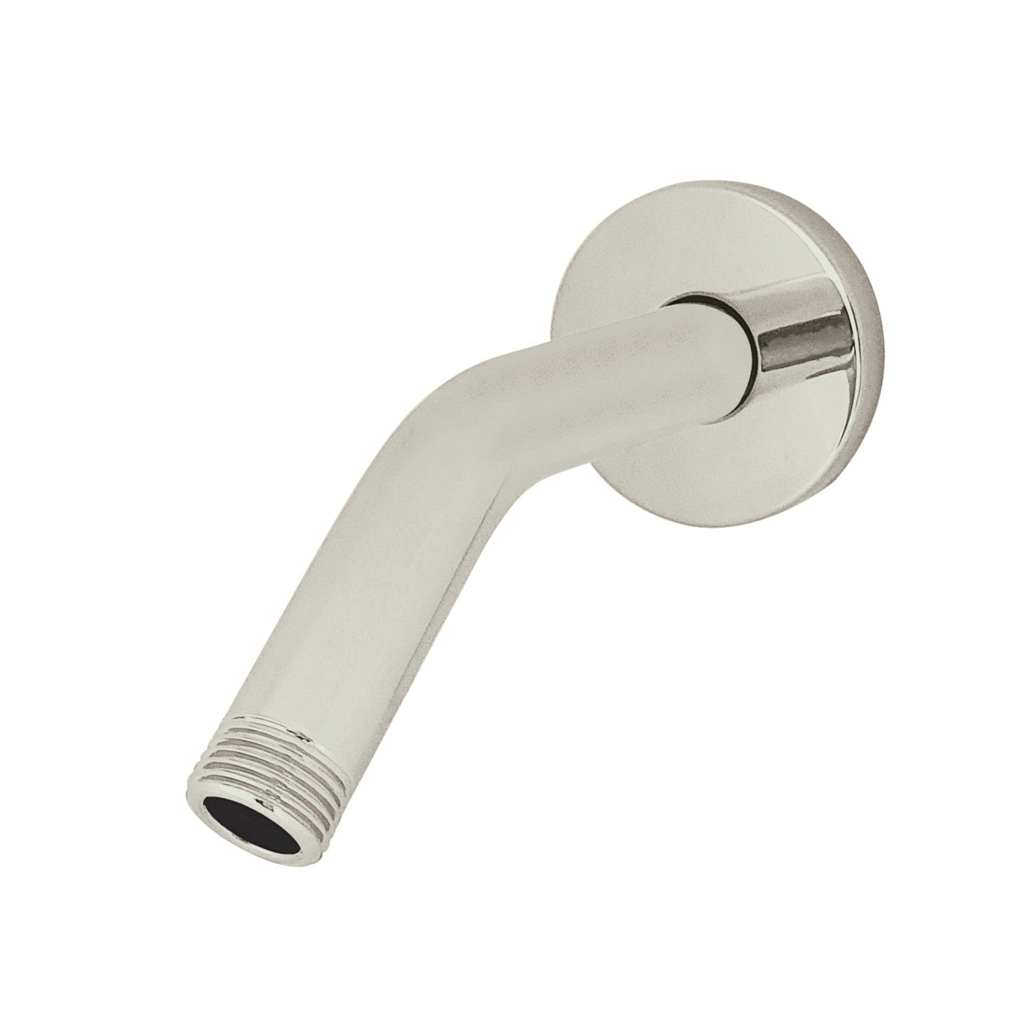AquaElements K151K6 6 Inch Shower Arm with Round Flange, Polished Nickel Finish - Perfect for Bathroom Renovation and Modern Shower Installation