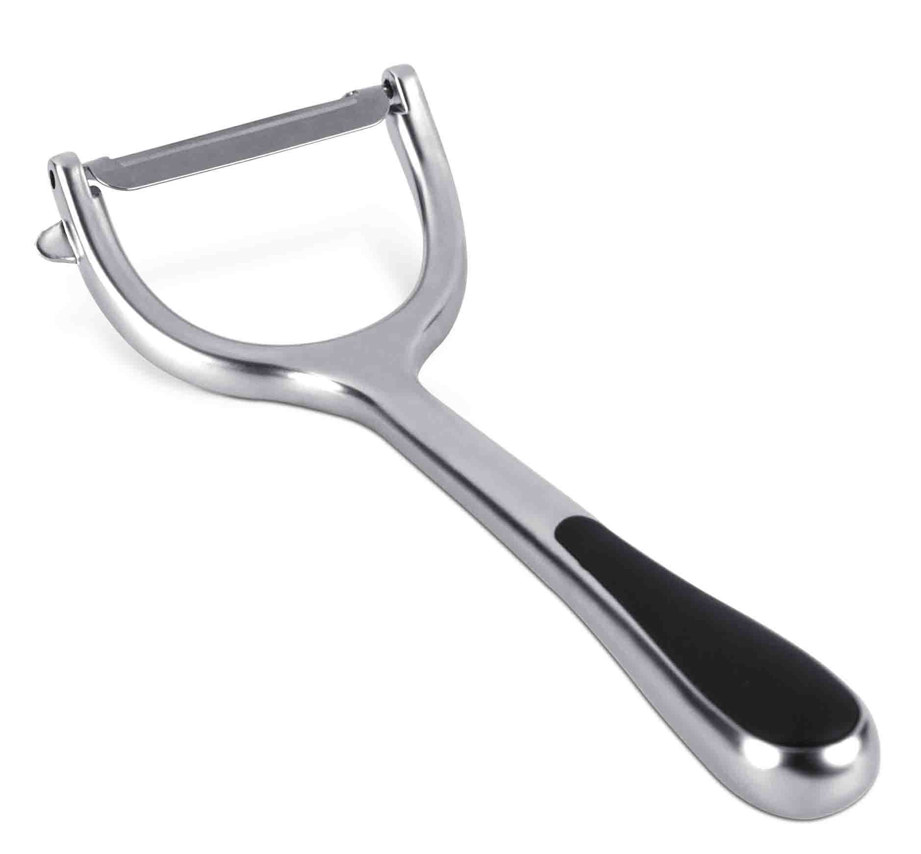 Premium Horizontal Zinc Vegetable Peeler - Ergonomic Kitchen Tool for Effortless Peeling of Potatoes, Carrots & More - Perfect for Home Cooking & Meal Prep