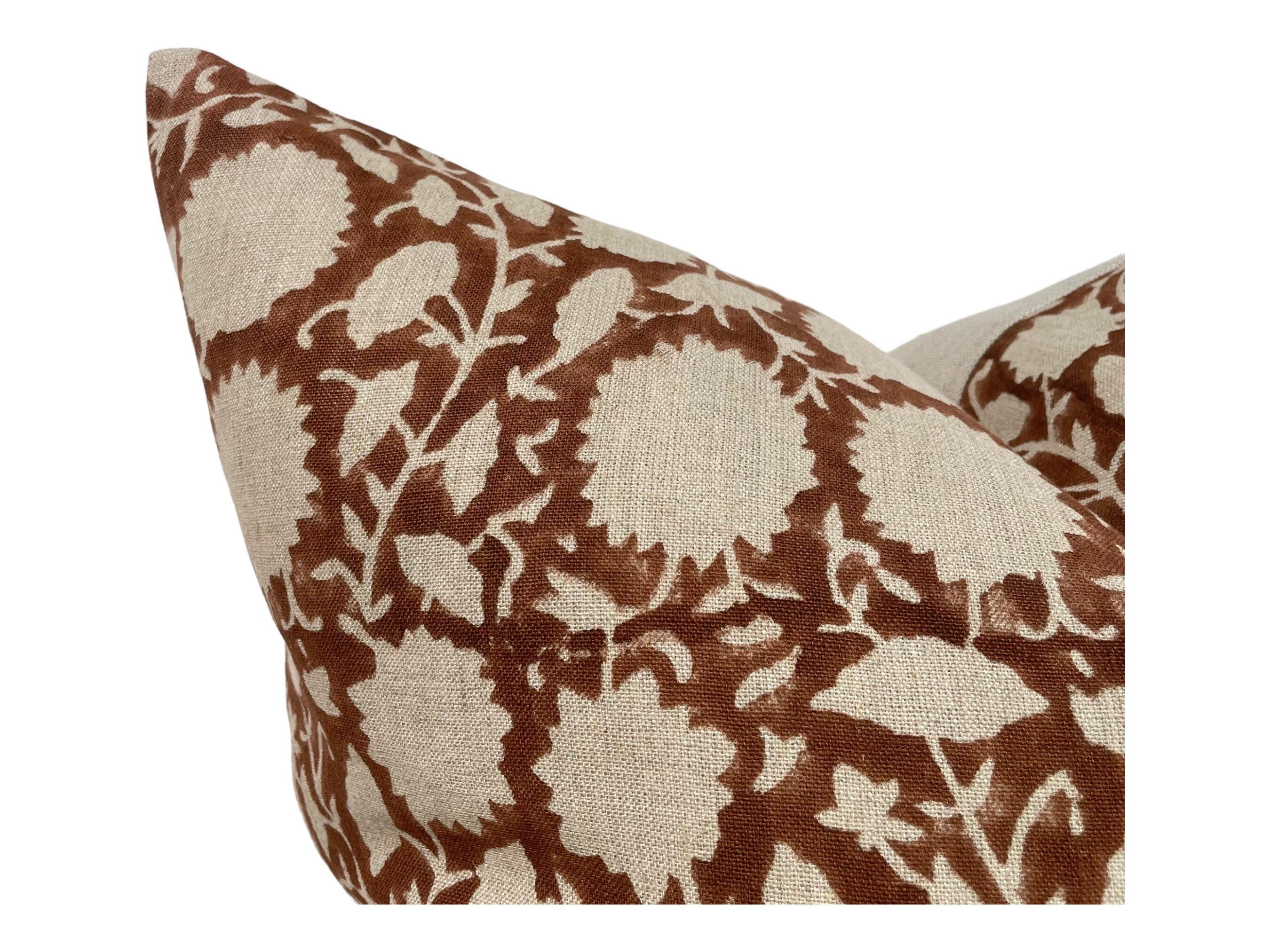 Claremont Floral Pillow Cover - Designer Home Decor for Living Room, Bedroom & Sofa - Stylish Throw Pillow Case for Cozy Home Aesthetics