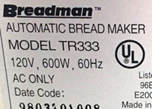 Breadman Bread Maker Replacement Belt for Models TR333 & TR444 - Compatible with Breadman TR Series Bread Machines - Perfect for Home Baking and Fresh Bread Making
