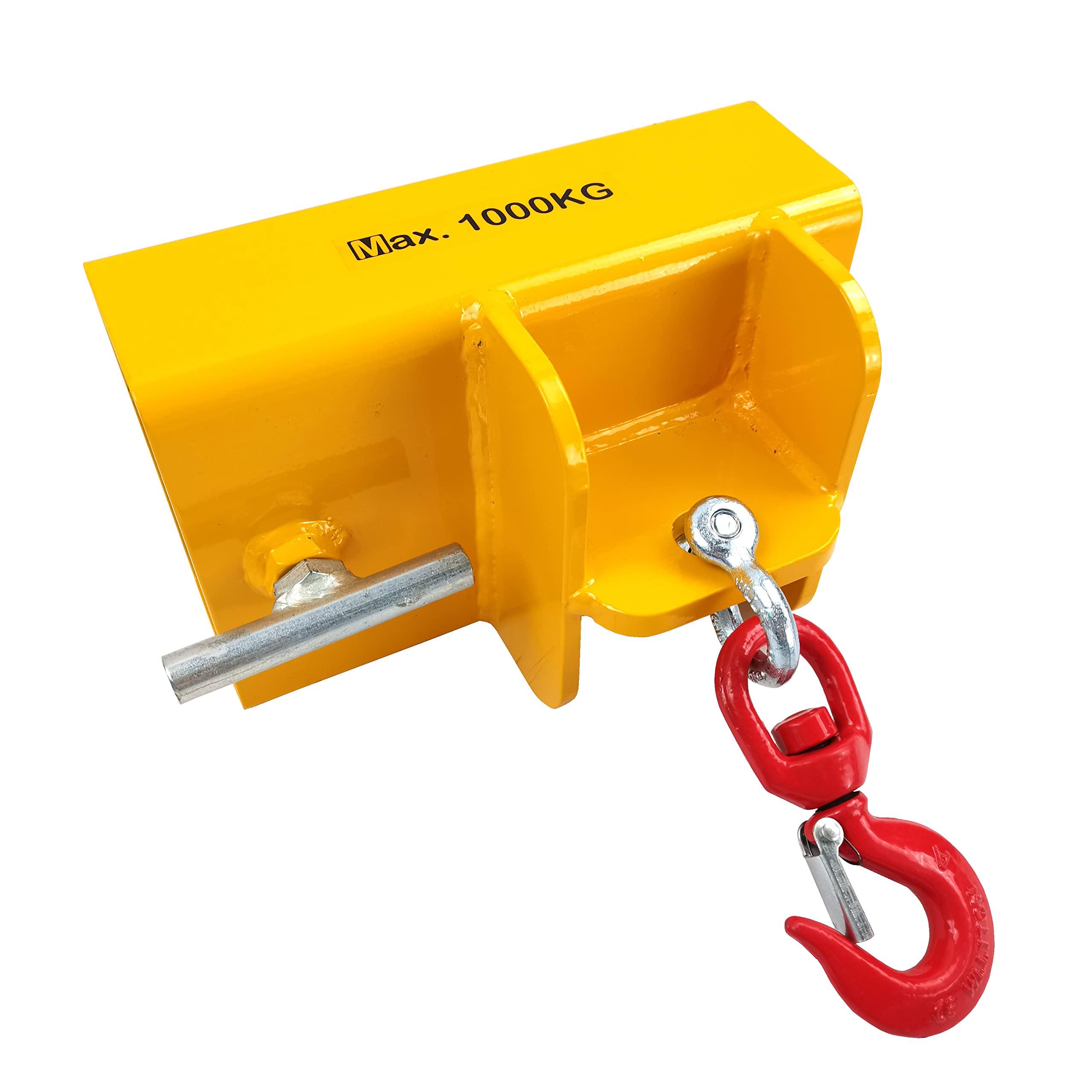 2200lbs Capacity Forklift Lifting Hook Attachment - Heavy Duty Swivel Hook with Large T-Screw for Forklift Crane - Perfect for Warehouse Loading, Construction Sites & Industrial Material Handling