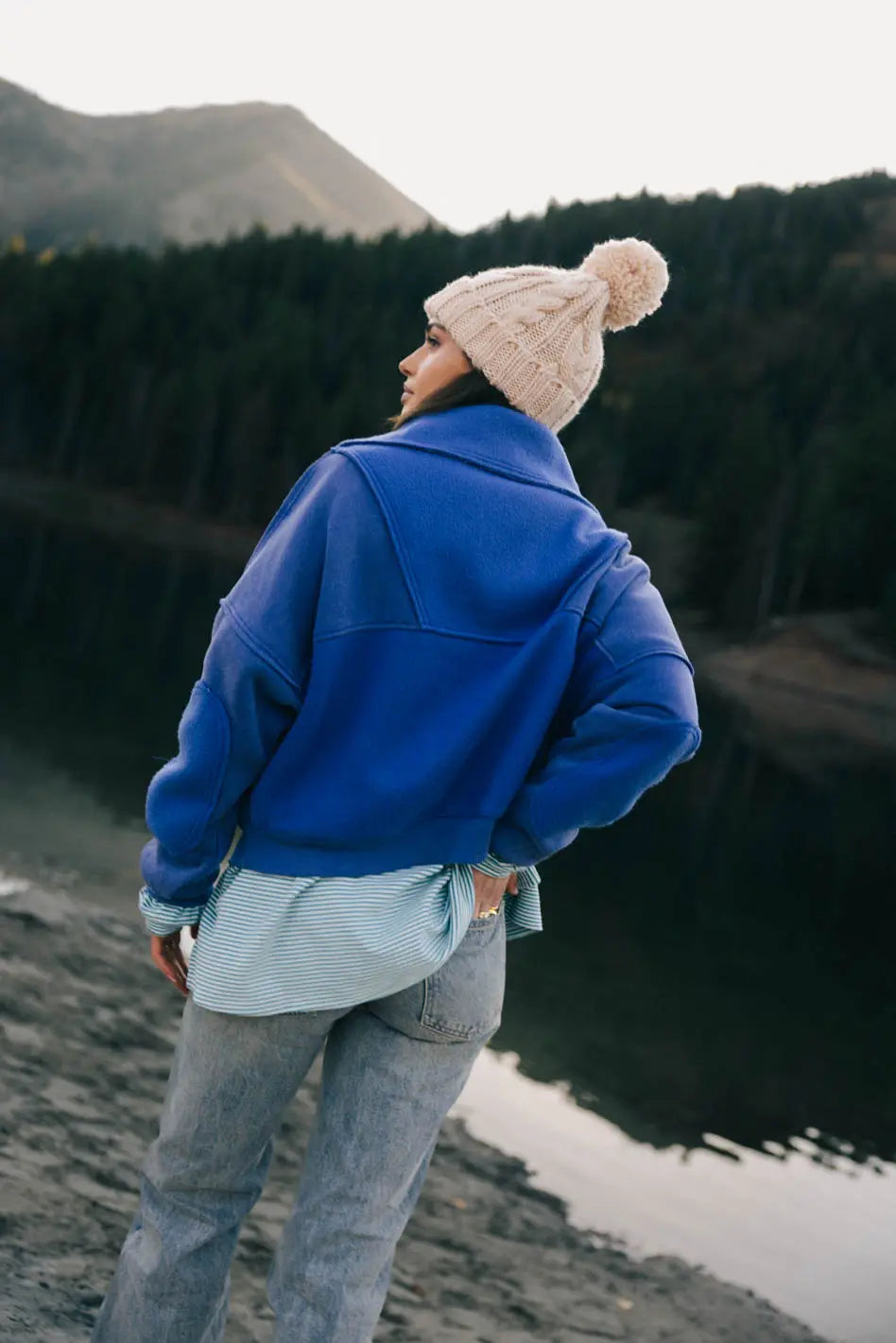 Mickey Mouse Half Zip Sweatshirt for Men & Women - Blue Disney Pullover Hoodie - Cozy Fleece Jacket for Casual Wear, Lounge & Disney Theme Parks