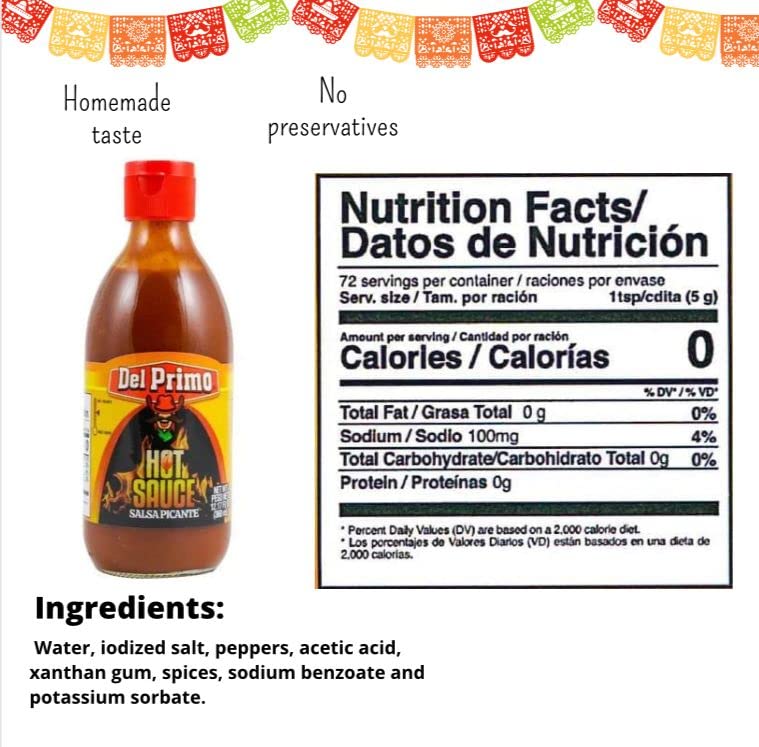 Primal Hot Sauce - 12.17oz (12 Pack) | Premium Spicy Salsa | Perfect for Tacos, Wings & Mexican Dishes | Hot Sauce Variety Pack