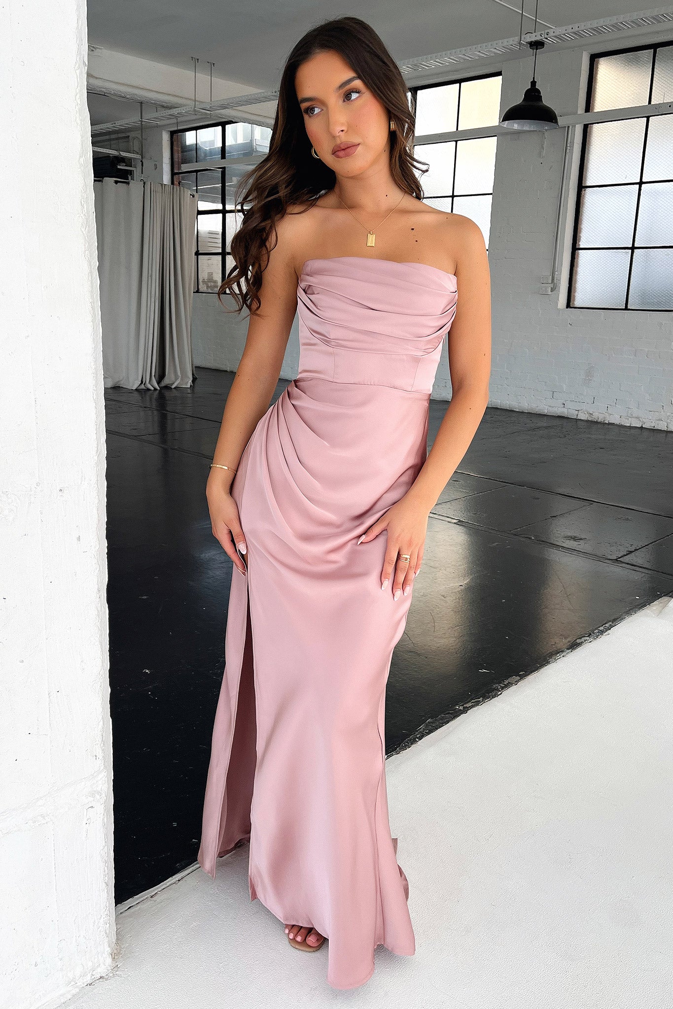 Lola Maxi Dress in Blush - Elegant Flowy Long Dress for Women | Perfect for Summer, Beach, Weddings & Special Occasions