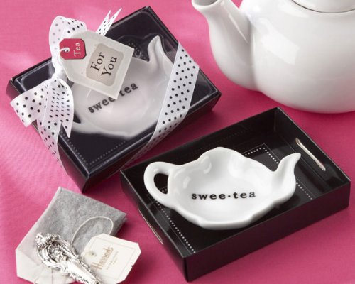 Premium Ceramic Tea Bag Holder with Serving Tray - Elegant Tea Storage Organizer (Set of 96) - Perfect for Tea Parties, Restaurants & Gift Giving