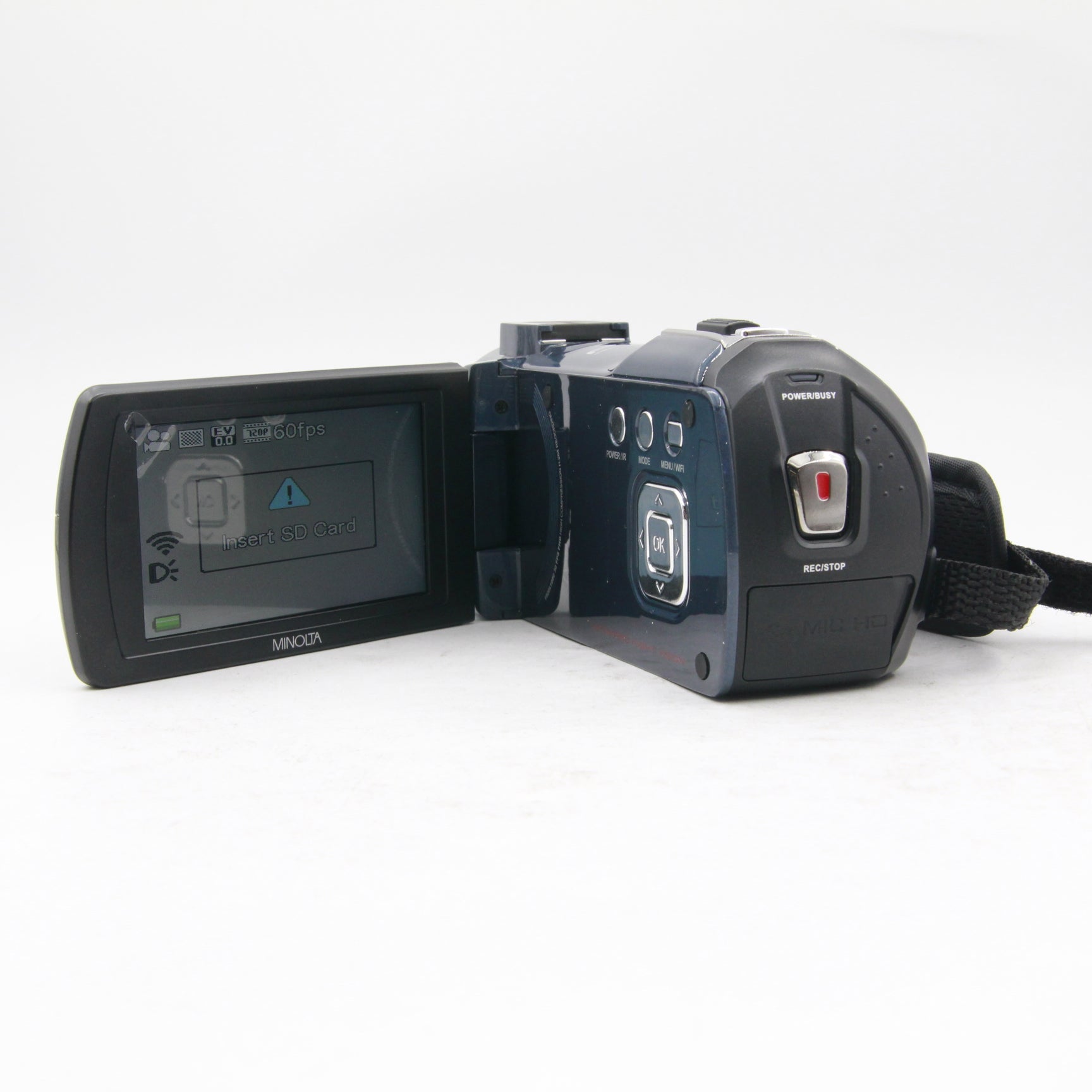 Minolta MN220NV Full HD Night Vision Camcorder with 16x Digital Zoom - Blue - Perfect for Home Security, Wildlife Observation & Nighttime Recording