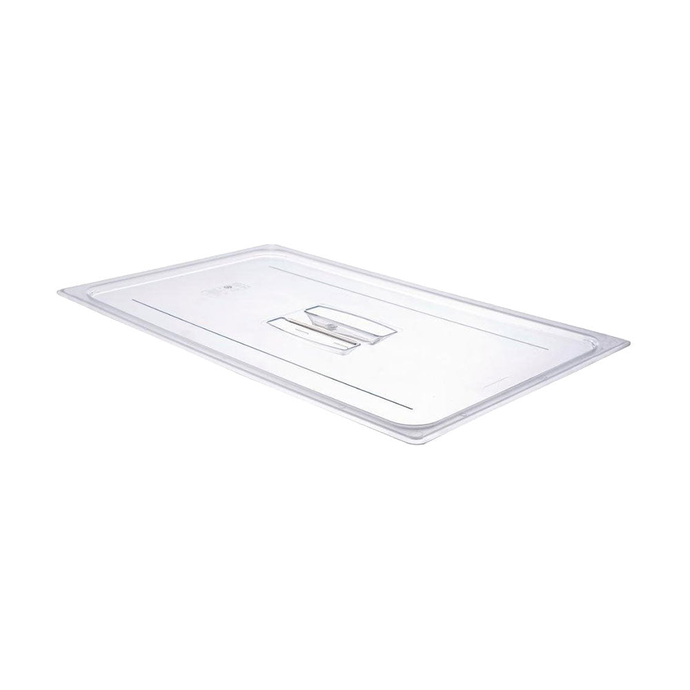 Cambro 10CWCH135 Camwear Clear Full Size Food Pan Lid with Handle - Durable & BPA-Free for Commercial Kitchens, Catering, Buffets & Food Storage