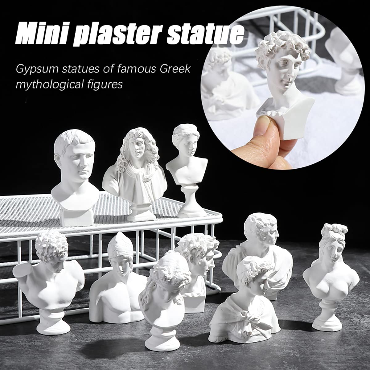 1 Pcs Small Resin Bust Statue - Mini Greek Mythology Aphrodite Figurine, Nordic Crafts Plaster Sculpture for Home & Office Decor, Shelf Display, Gift Idea