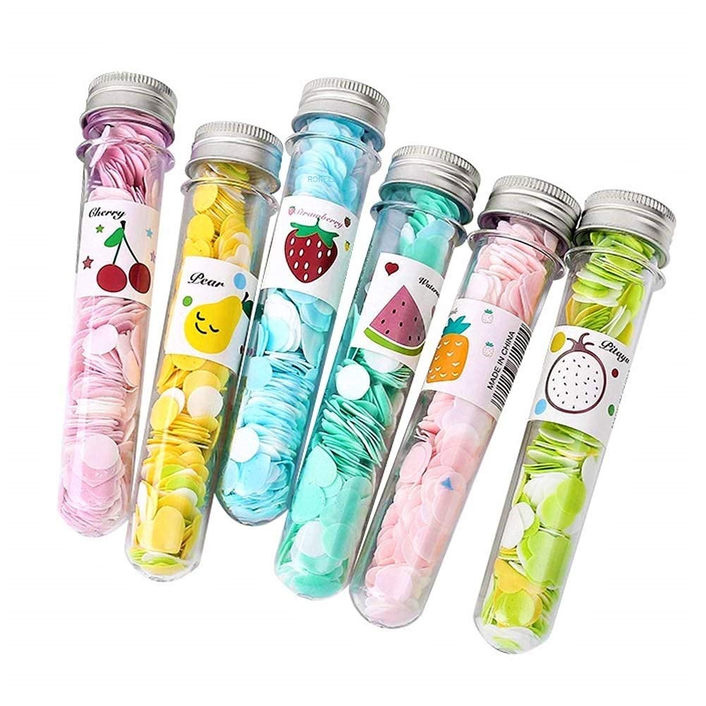 RONFILD Travel-Friendly Fruit Scented Perfume Paper Soap Strips - Portable Bottled Soap for Kids, Baby Girls & Boys (6-Pack, Multicolor) | Ideal for Camping, Gym, School & On-The-Go Hand Washing