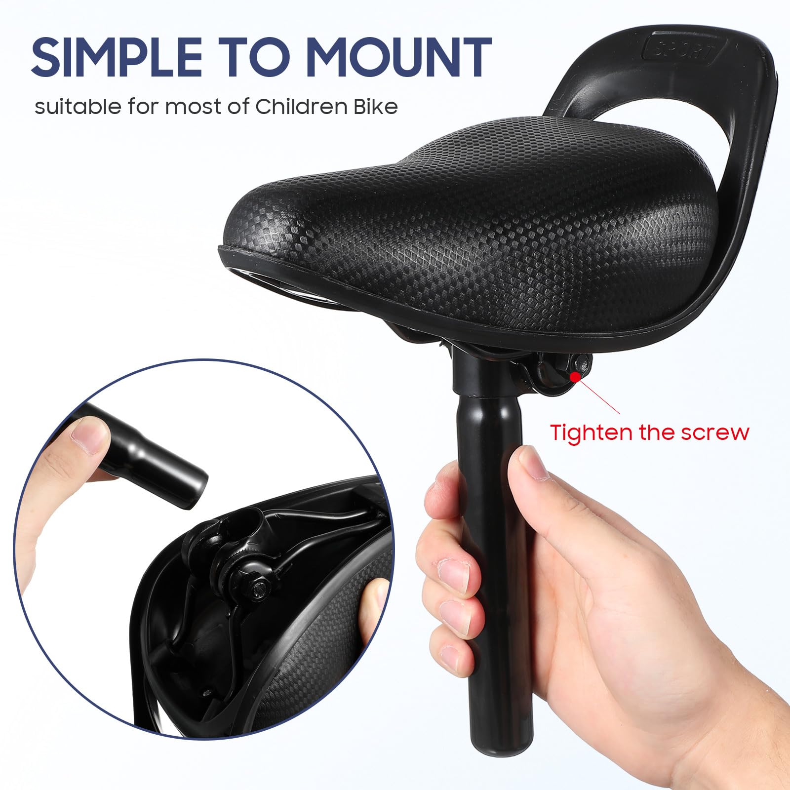 12/14/16 Inch Comfortable Bike Saddle - Soft Bicycle Seat Cushion for Men, Women & Kids - Universal Fit for Mountain, Road & Hybrid Bikes - Shock-Absorbing Gel Padding (8.25X6.09X5.89in) - Perfect for Commuting, Cycling & Outdoor Adventures