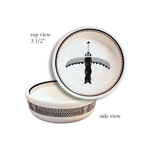 Mimbreño Eagle White & Black Ceramic Ramekin Set - Elegant Small Baking Dishes for Crème Brûlée, Soufflés, and Desserts - Perfect for Home Kitchen and Restaurant Use