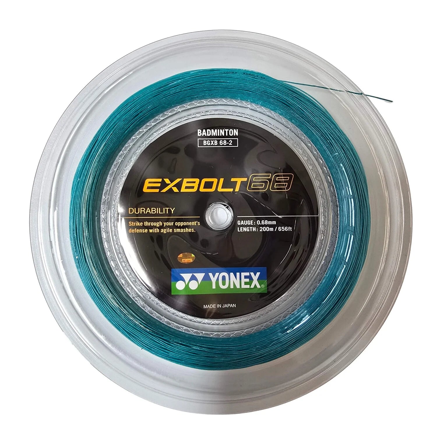 Yonex Exbolt 68 Badminton String Reel - High Performance Badminton String for Tournament Play - Perfect for Professional Players and Competitive Matches