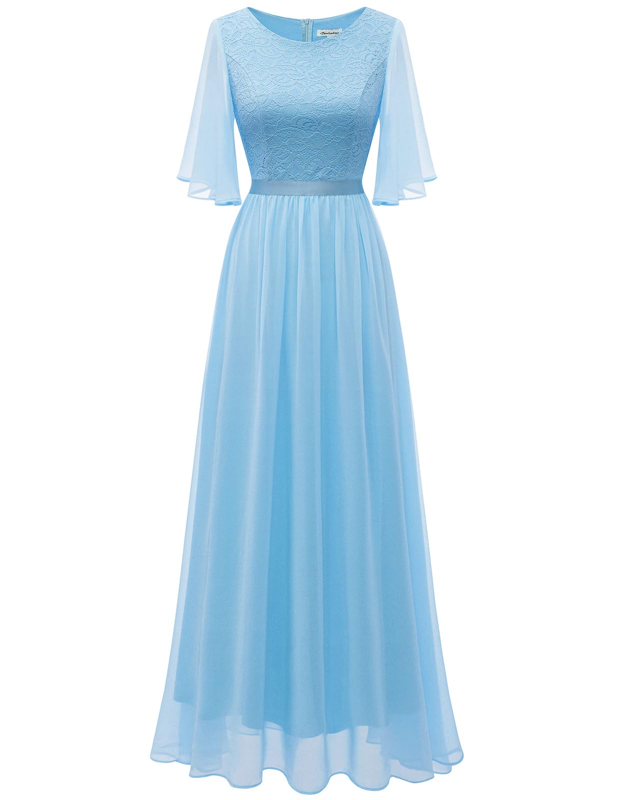 Elegant Lace Bridesmaid Dress for Women - Formal Evening Gown Chiffon Wedding Guest Dress for Prom, Parties & Special Occasions