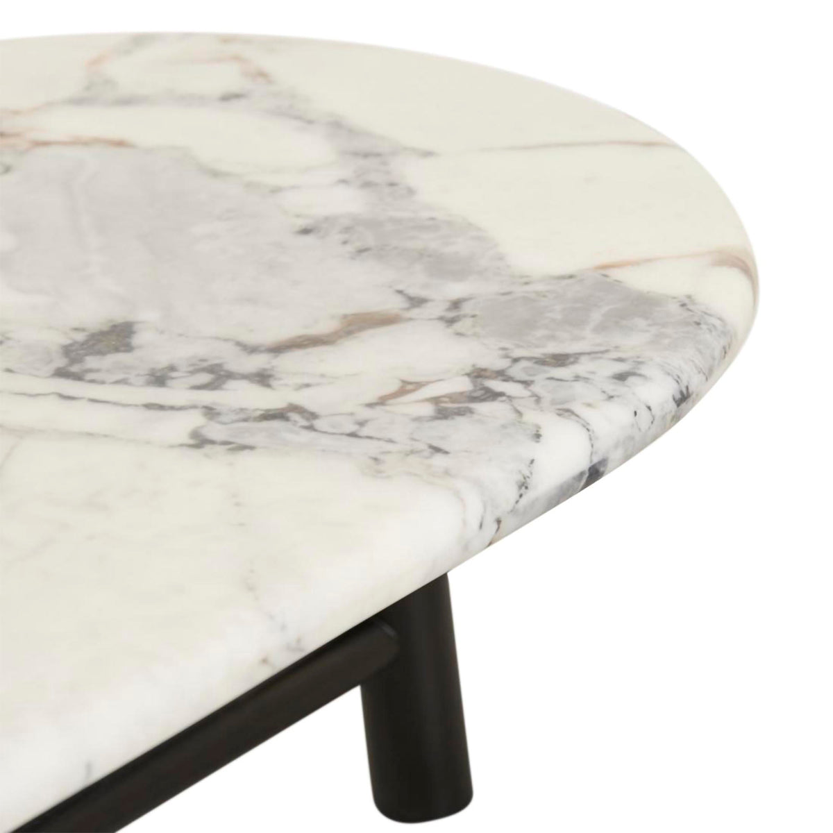Artie Oval Marble Coffee Table - Modern Living Room Centerpiece with Sturdy Metal Legs, Perfect for Small Spaces & Home Decor