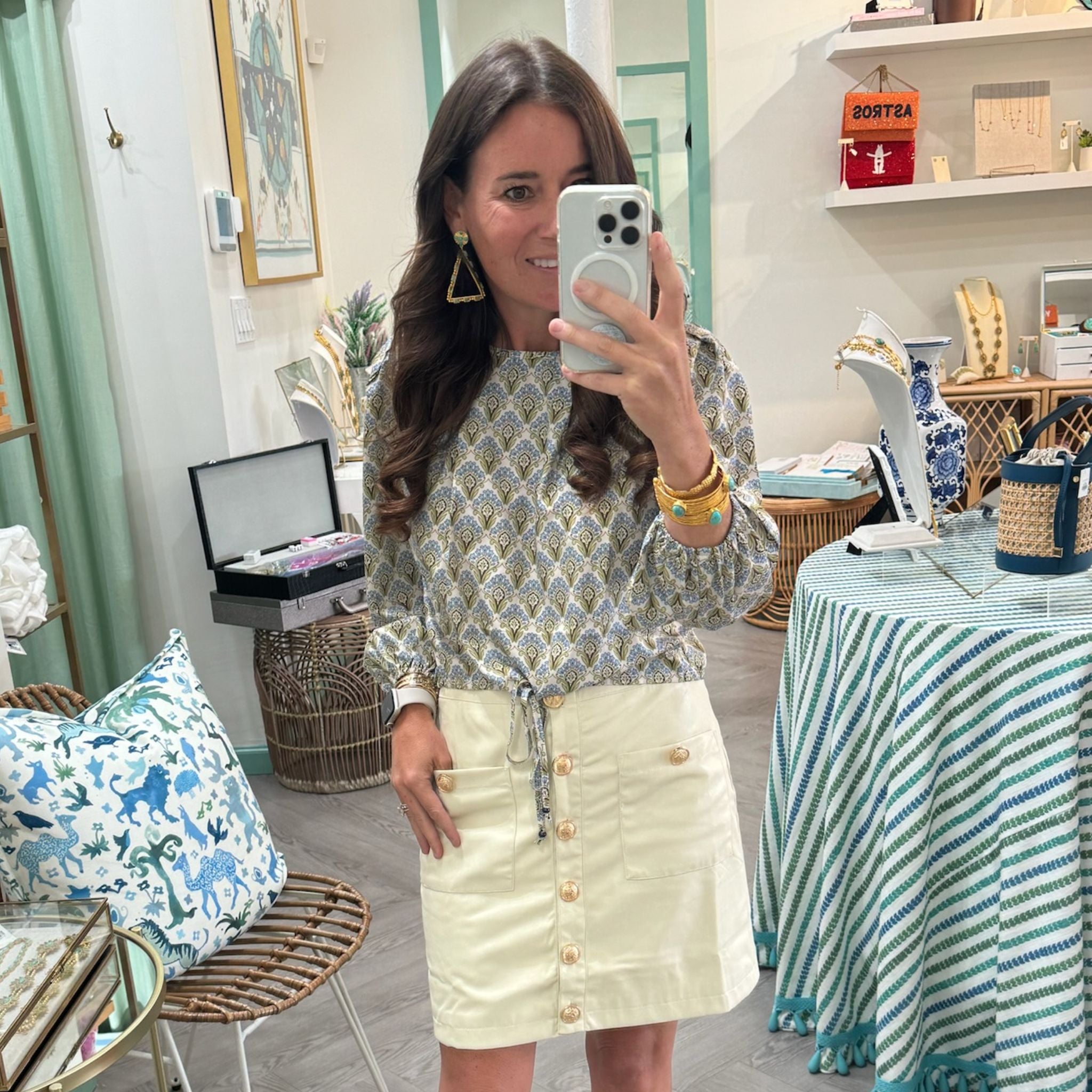 Button Front Mini Skirt for Women - Stylish Denim A-Line Skirt with Pockets | Perfect for Casual Outfits, Date Nights & Summer Fashion
