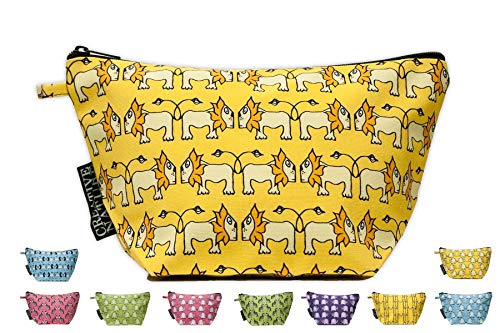 Creative Nature CURLY LION Canvas Toiletry Bag - Large Waterproof Makeup & Cosmetic Organizer for Travel, Gym, Skincare Essentials - Perfect for Women & Men on the Go