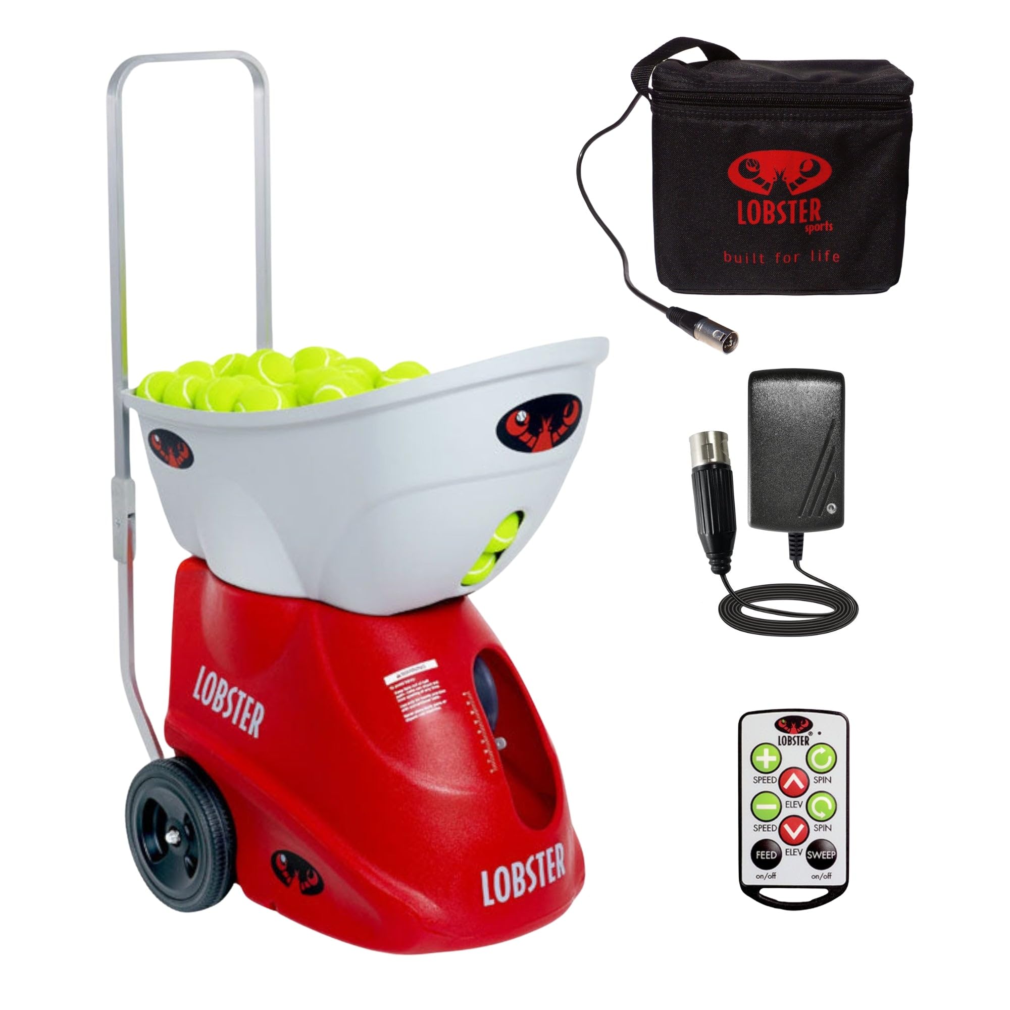 Elite Portable Tennis Ball Machine with External Battery - Auto Ball Launcher for Practice | Custom Drills, Spin Control, 80MPH Speed | Perfect for Backyard Training, Tennis Coaching & Solo Drills