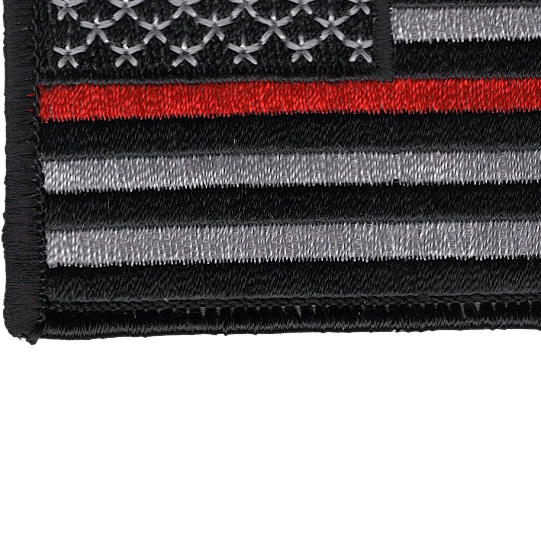 Thin Red Line Firefighter Patch - Embroidered First Responder Badge for Uniforms, Hats & Bags | Honor Firefighters with Durable, High-Quality Sew-On Patch