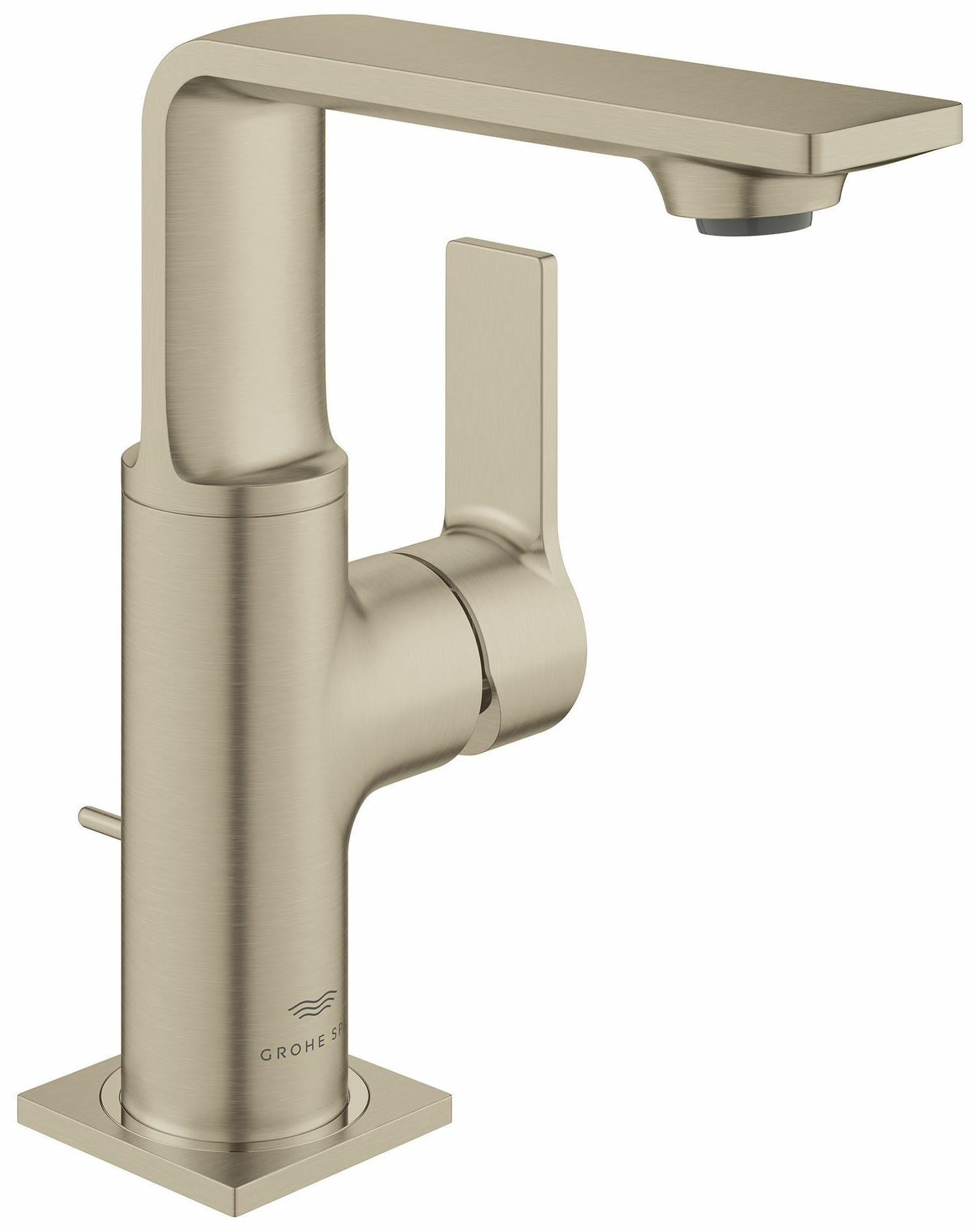 Grohe Allure Single Hole Bathroom Faucet in Brushed Nickel - Modern Water-Saving Design for Vanity Sinks & Powder Rooms (Model 23857EN1)