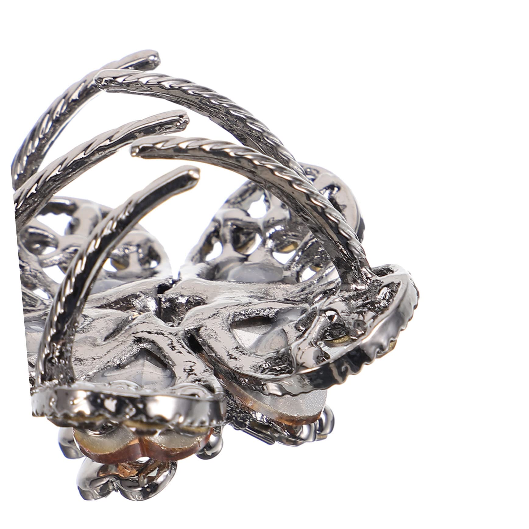 Vintage Rhinestone Flower Hair Clips for Women - Party & Wedding Accessories