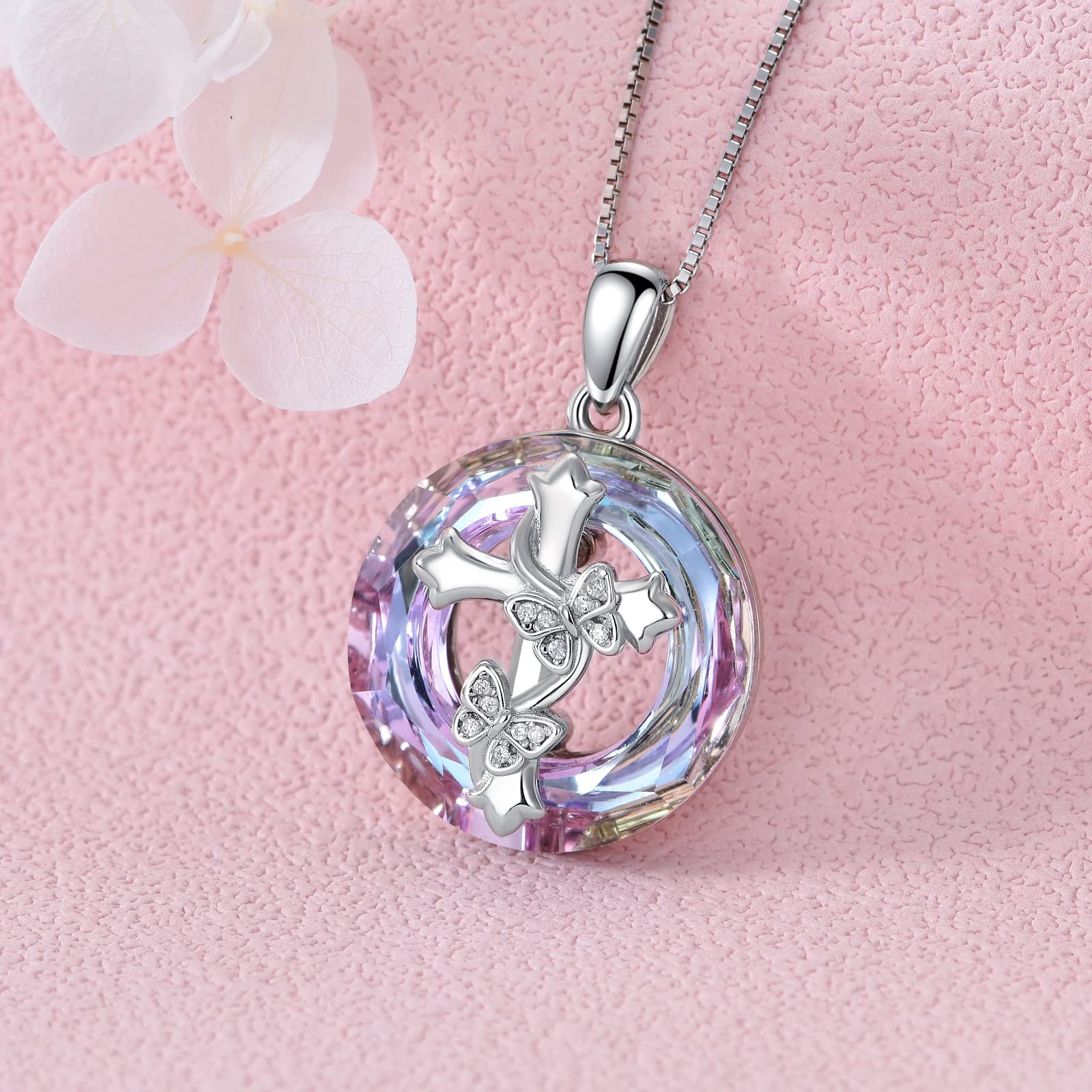 925 Sterling Silver Butterfly & Dragonfly Pendant Necklace for Women - Elegant Jewelry Gift for Mom, Wife, Girlfriend - Perfect for Christmas, Anniversary, Birthday, Valentine's Day & Graduation - Ideal for Everyday Wear, Date Nights & Special Occasions