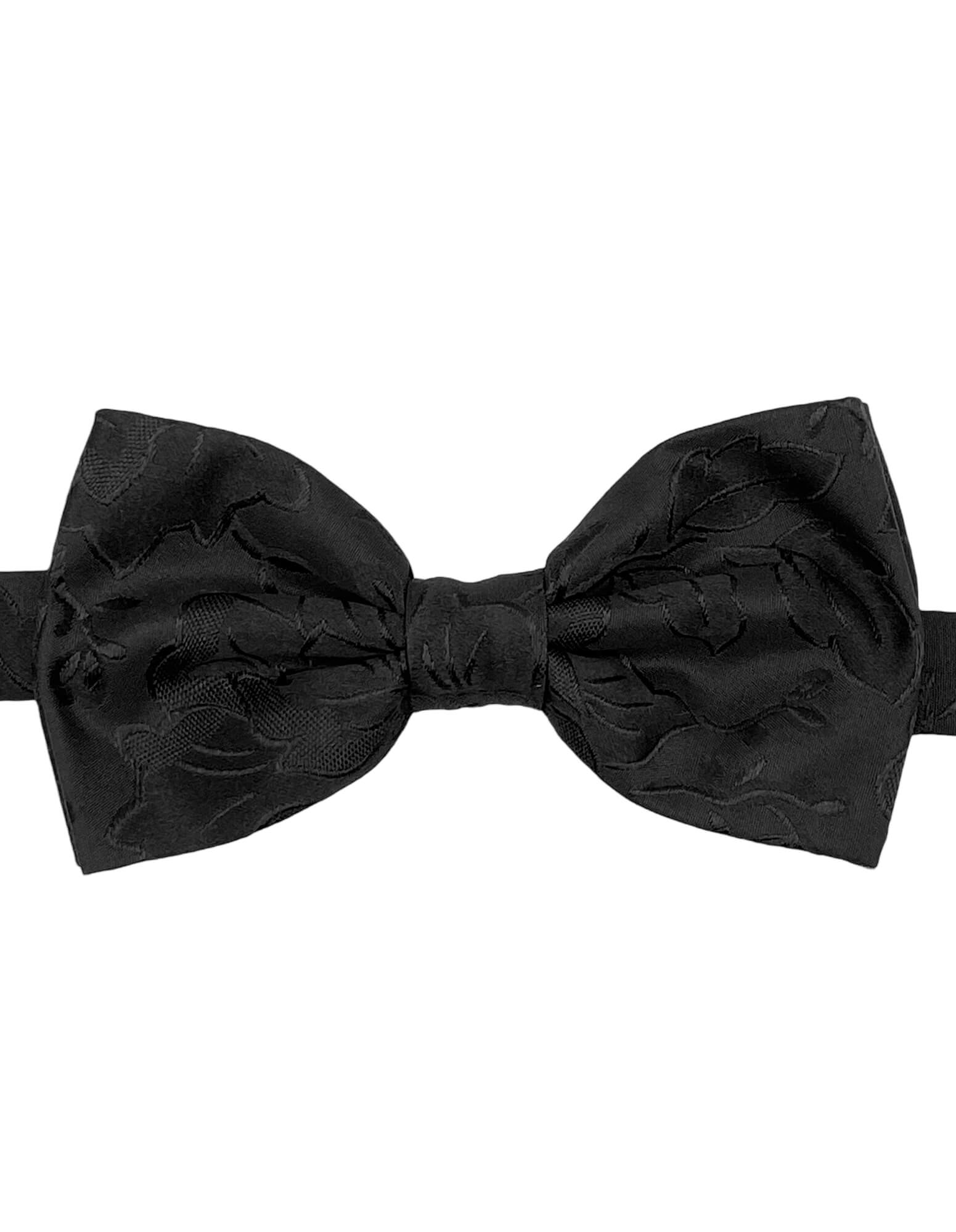 DÉCLIC Fable Bow Tie for Men - Classic Black Silk Necktie for Weddings, Parties & Formal Events