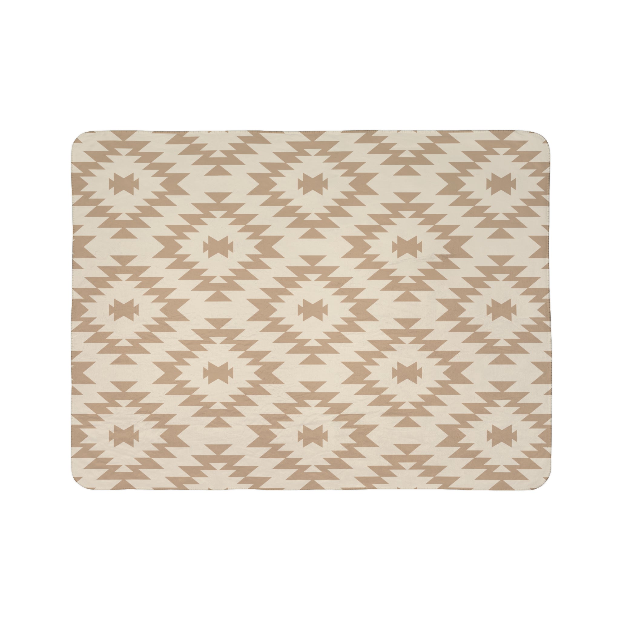 Soft Fleece Sherpa Throw Blanket - Southwestern Rio Sand Design for Cozy Living Room & Bedroom - Perfect for Snuggling on the Couch or Adding Warmth to Your Bed