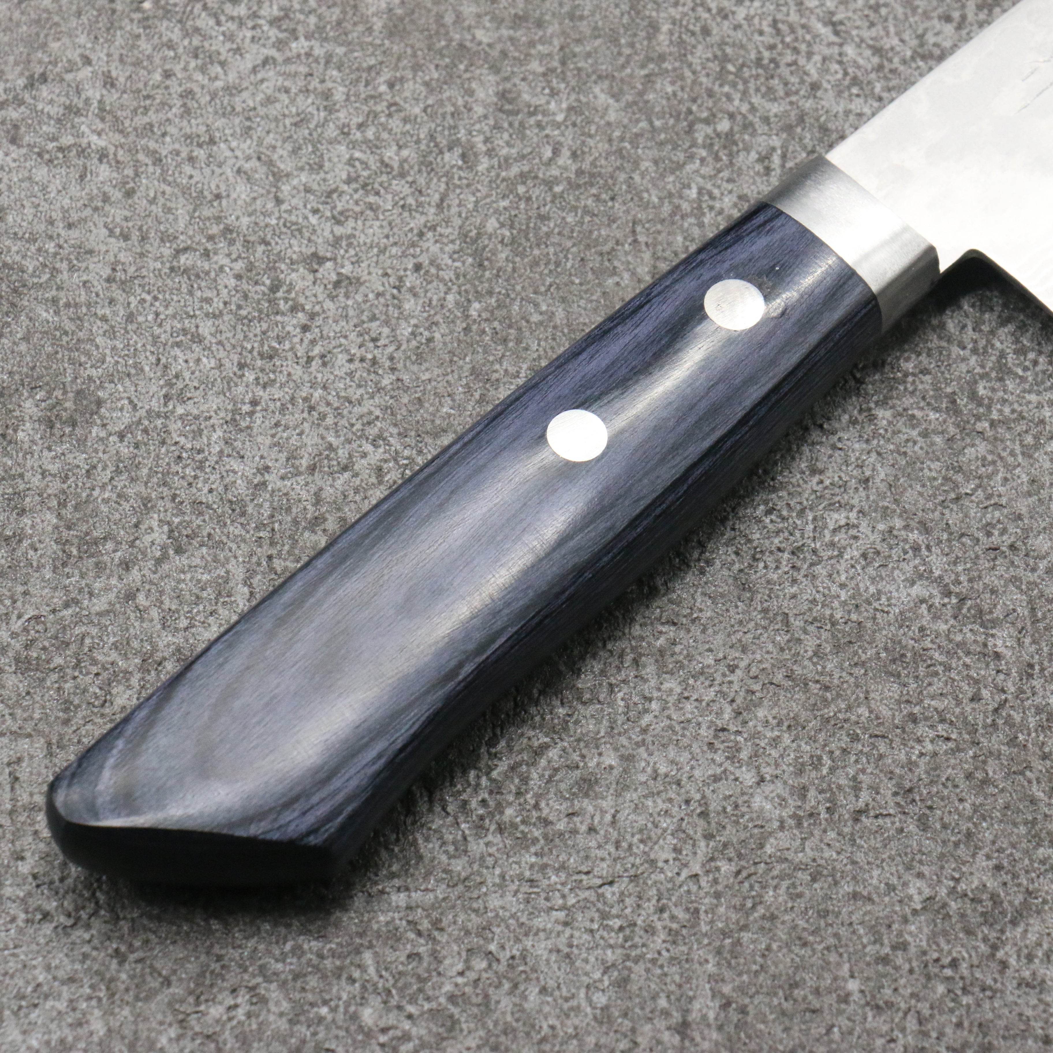 Kunihira Sairyu VG10 Damascus Gyuto Chef Knife 180mm - Japanese Kitchen Knife with Navy Blue Pakkawood Handle - Perfect for Sushi, Meat Cutting & Professional Cooking