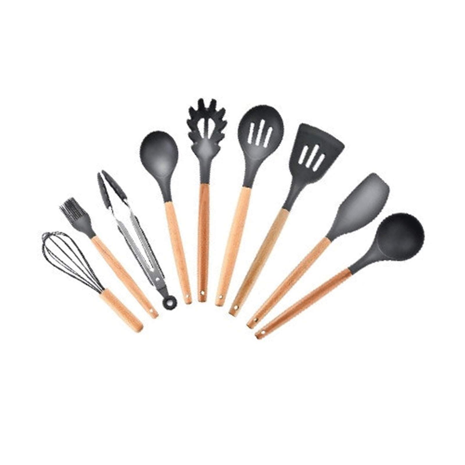 Non-Stick Silicone Kitchen Utensil Set - 6-Piece Heat Resistant Cooking Tools with Spatula, Spoon & Egg Whisk | BPA-Free Baking & Frying Gadgets for Home Chefs (Ivory) | Perfect for Non-Stick Pans, Mixing Bowls & Everyday Cooking
