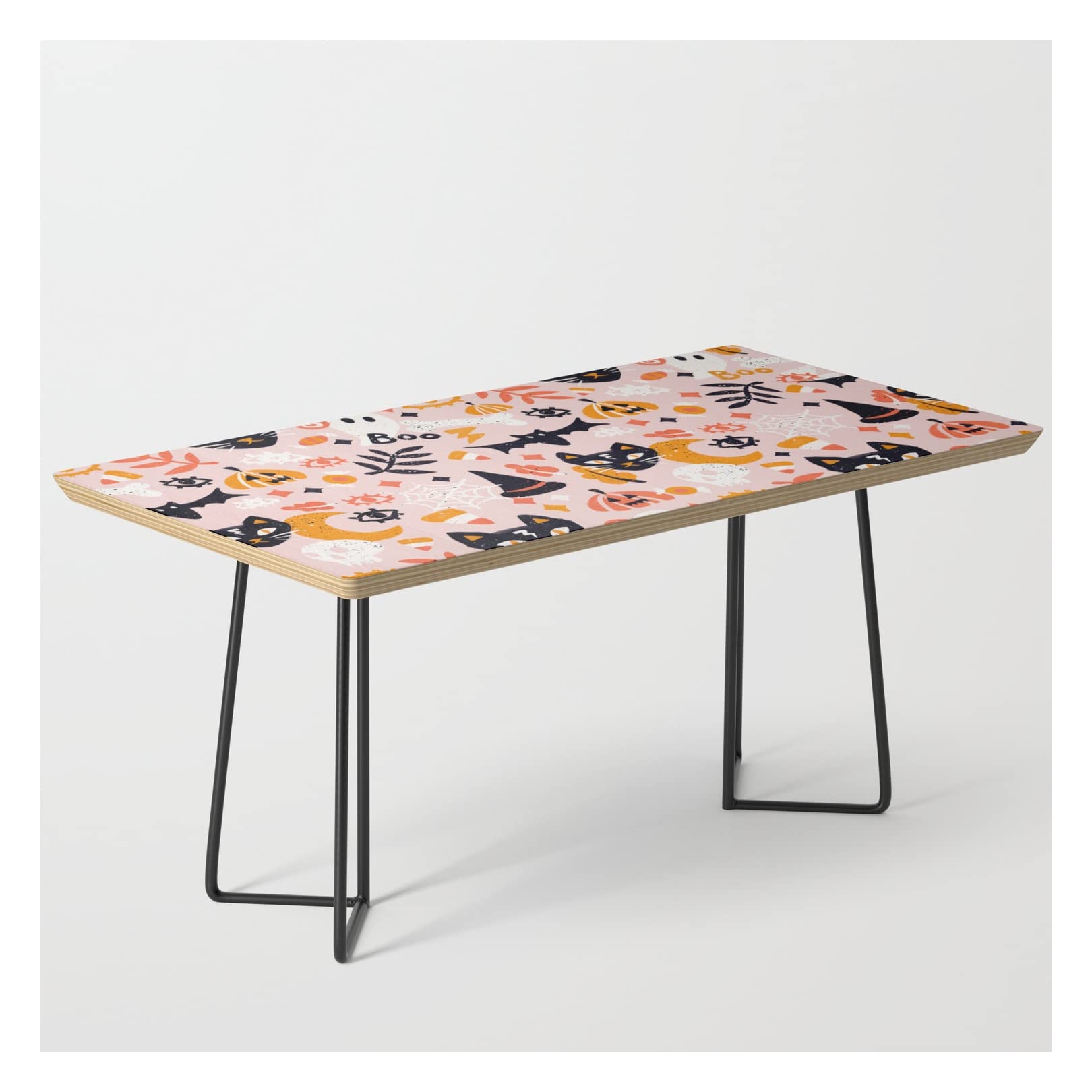 Trick Or Treat Yourself - Blush by Cat Coquillette Modern Coffee Table - Black | Halloween Home Decor, Living Room Furniture, Unique Gift Idea