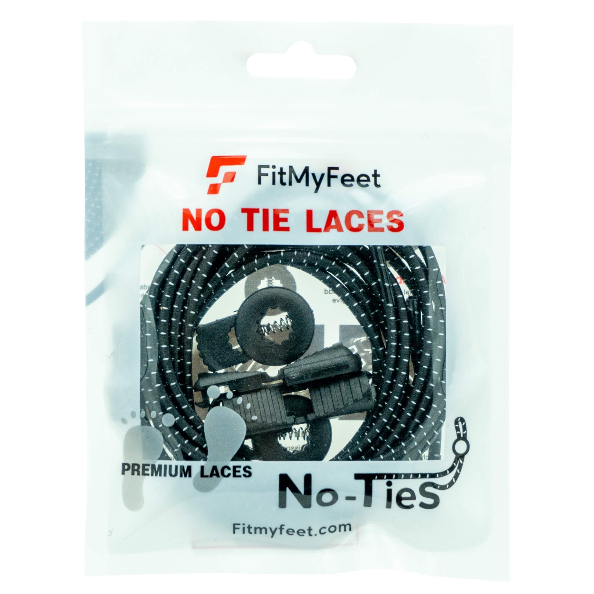 No Tie Shoelaces - Black & White Elastic Laces for Sneakers, Running Shoes & Casual Wear - Perfect for Gym, Workouts & Everyday Comfort