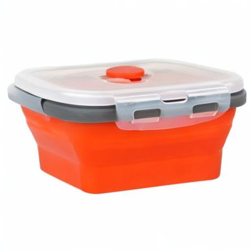 ECOmorning 3-Piece Collapsible Silicone Food Storage Containers Set with Airtight Lids - Microwave, Freezer & Dishwasher Safe (350ML) - Perfect for Meal Prep, Lunch Box & Leftovers Storage