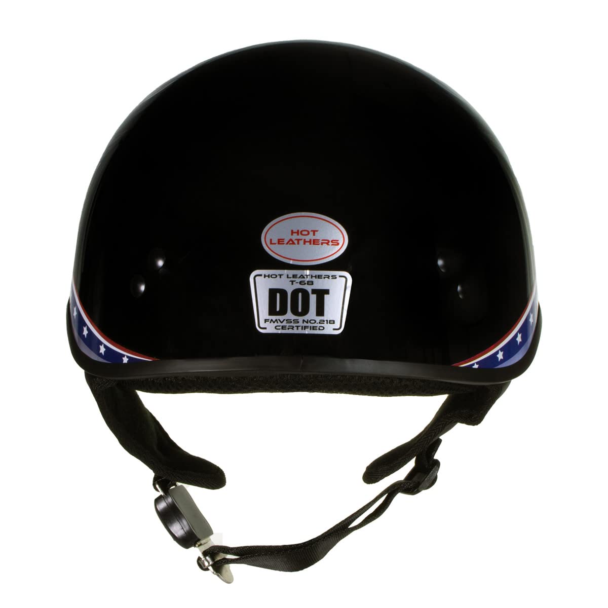 Hot Leathers HLT68 Eagle Black DOT Approved Motorcycle Half Helmet - Advanced Safety Skull Cap for Bikers (X-Large) | Perfect for Cruiser, Harley & Street Riding