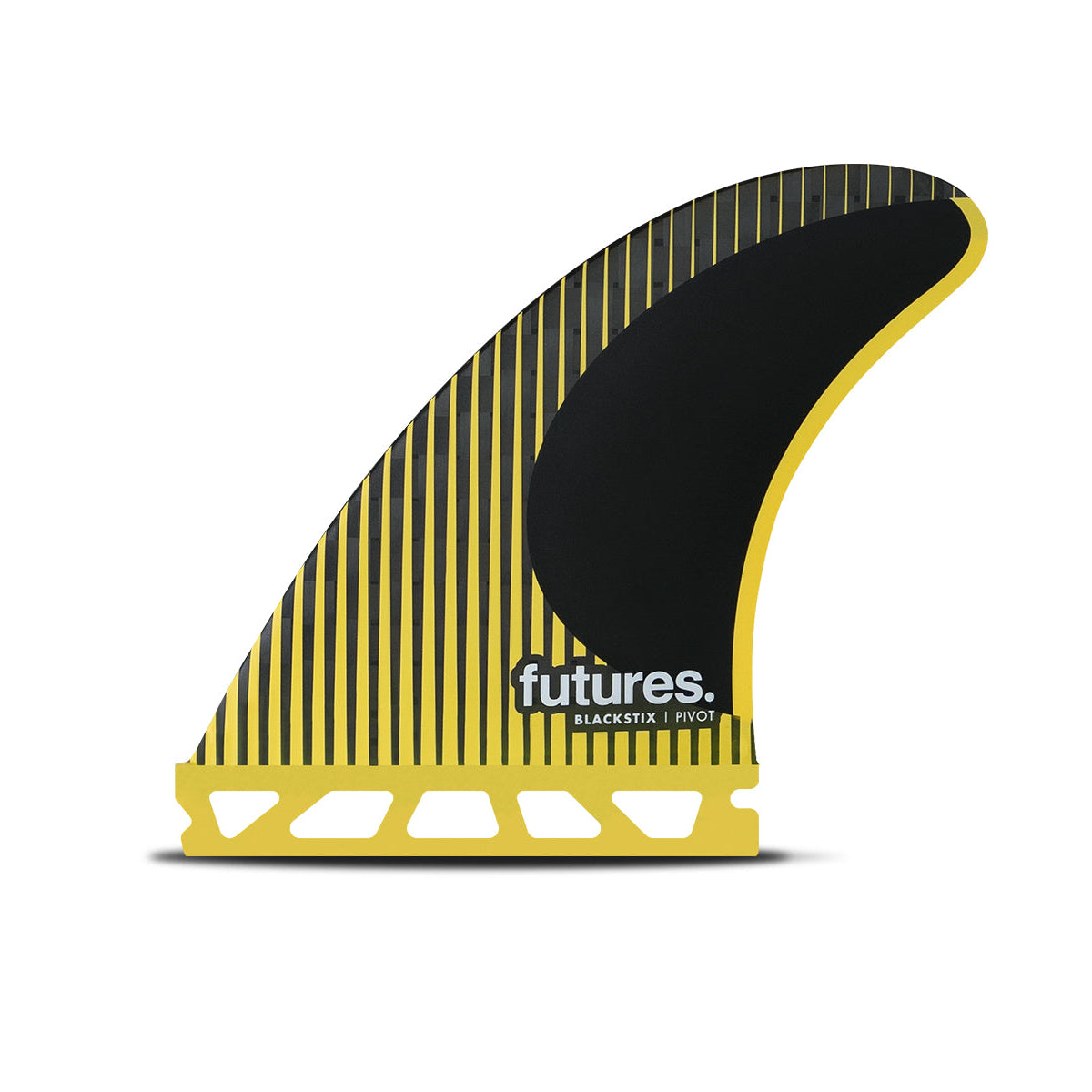 Futures THRUSTER P6 Blackstix Surfboard Fin - High Performance Yellow Surf Fin for Shortboards & Performance Surfing - Perfect for Waves, Competitions & Daily Surf Sessions