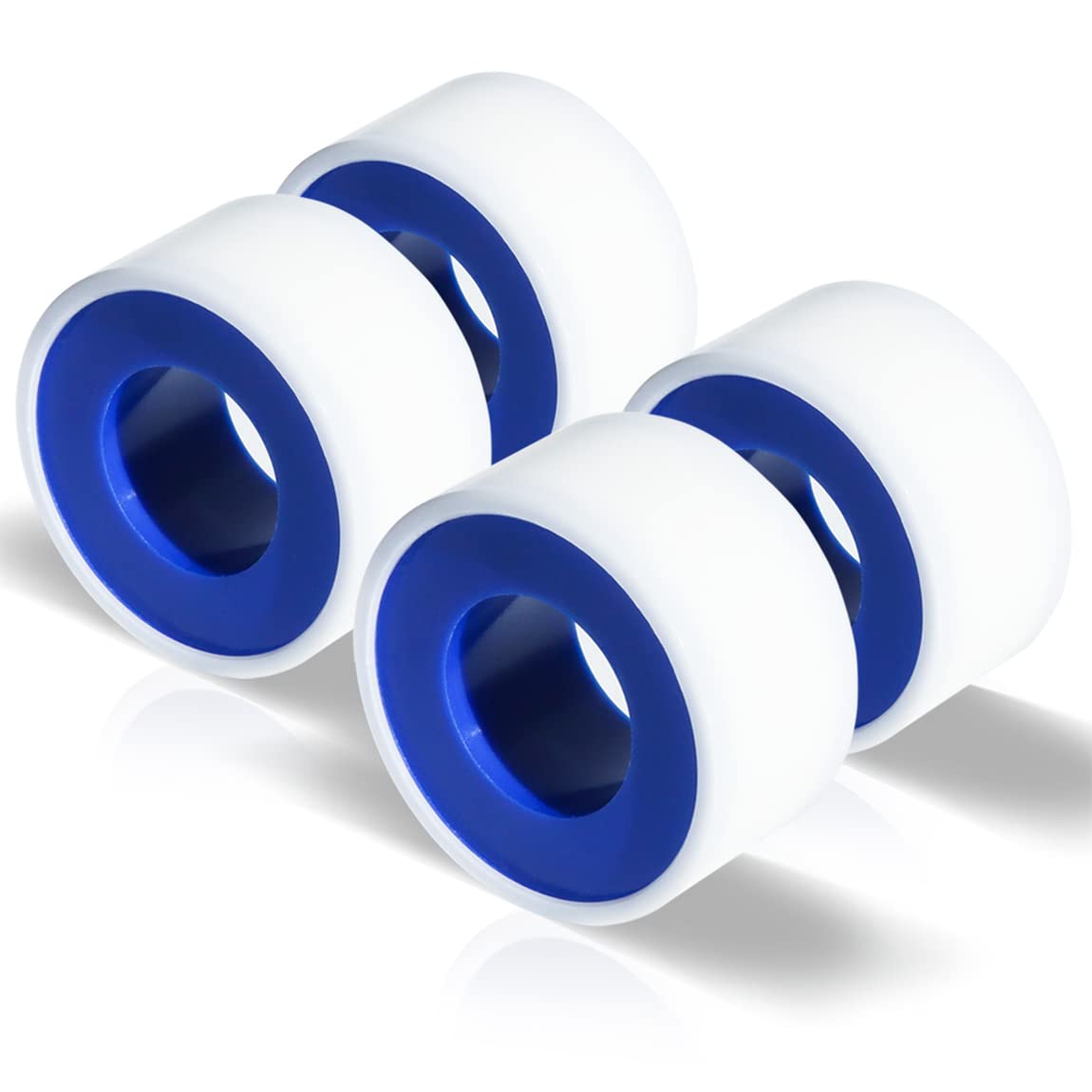 4 Rolls 3/4 Inch x 520 Inch PTFE Teflon Tape - High Temperature Resistant Plumbing Thread Seal Tape for Pipe Fittings, Shower Head, Leak Repair - Perfect for DIY Home Plumbing & Water Pipe Connections