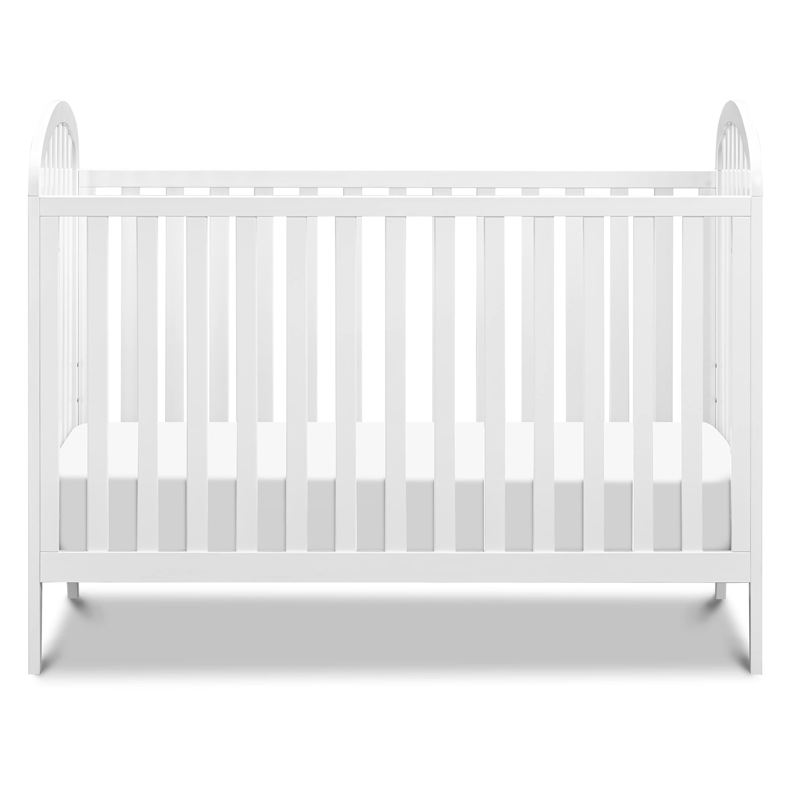 DaVinci Beau 3-in-1 Convertible Baby Crib to Toddler Bed & Daybed - GREENGUARD Gold Certified, Adjustable Mattress Heights (4 Levels), Easy Assembly - White - Perfect for Nursery, Bedroom & Guest Room