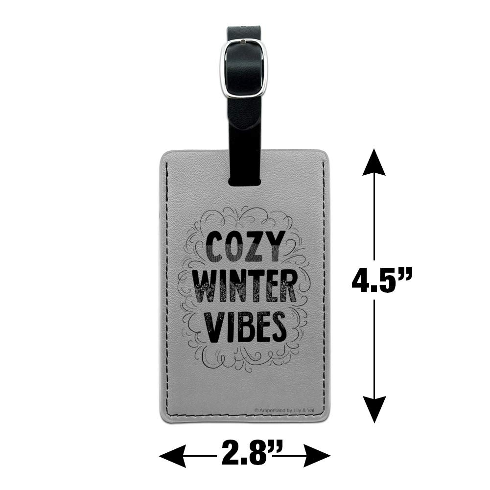 Durable Rectangle Leather Luggage Tag for Suitcases & Carry-Ons - Personalized ID Card Holder - Perfect for Travel, Business Trips & Vacation Identification