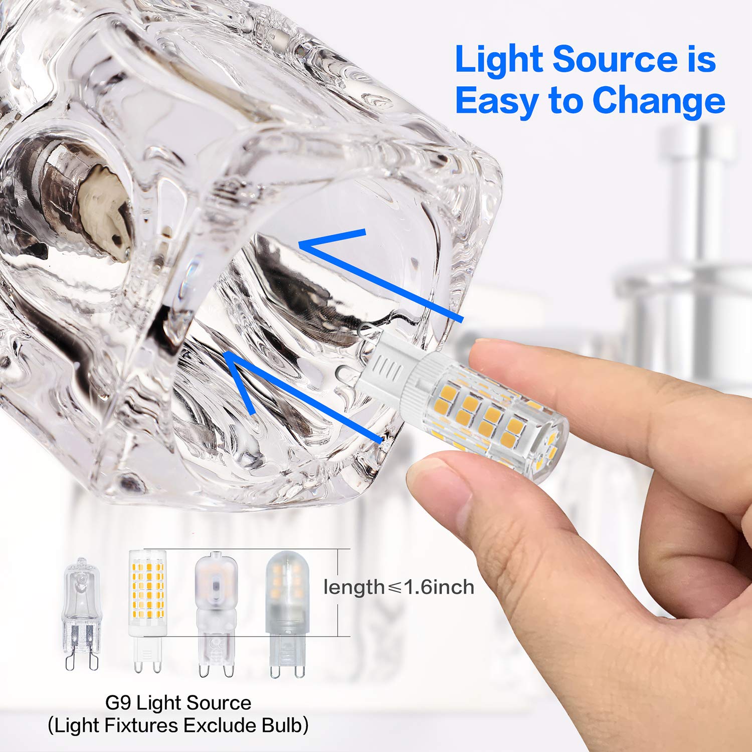 PRESDE Modern 6-Light LED Vanity Mirror Light Fixture for Bathroom - No Bulbs Included - Perfect for Makeup, Shaving & Grooming