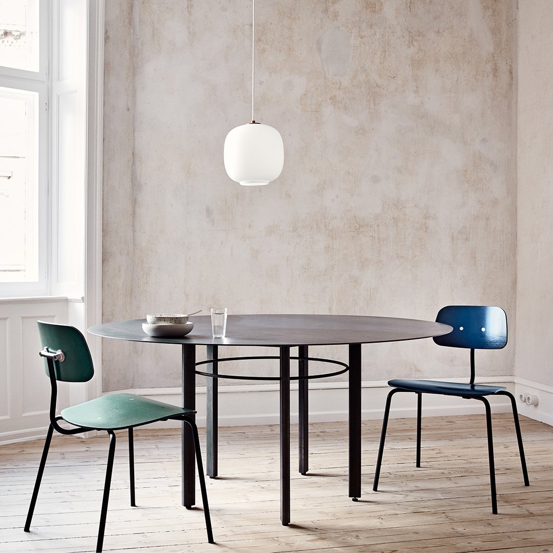 Jorgen Rasmussen Kevi 2060 Upholstered Dining Chair - Modern Fabric Dining Room Chair with Wooden Legs for Home, Restaurant & Office Use