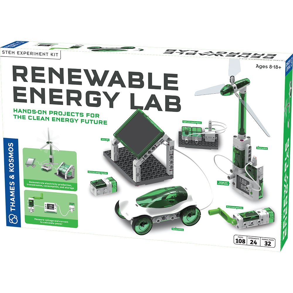 Renewable Energy Lab Kit - Solar & Wind Power Science Experiment Set for Kids & Teens | STEM Educational Toys for Home & School Science Projects | Perfect for Classroom Learning & Science Fair Experiments