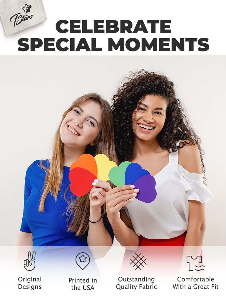 Women's Pride Shirt - Equality Love is Love LGBTQ+ Rainbow Flag V-Neck Top for Gay Rights & LGBT Support | Perfect for Pride Parades, Festivals & LGBTQ Events