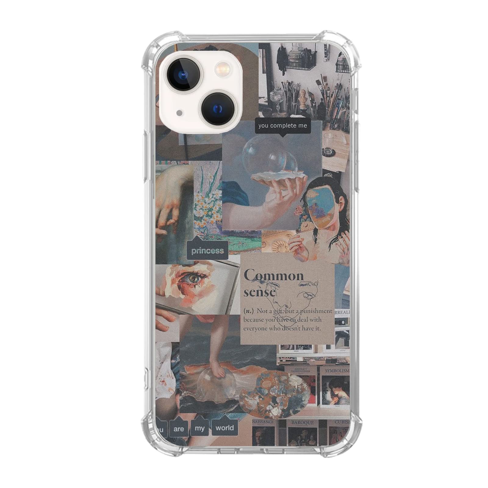 Trendy Retro Aesthetic Collage Phone Case for iPhone 13 - Unique TPU Bumper Cover for Women, Men, Girls & Boys | Perfect for Daily Use, Travel & Fashion Photography