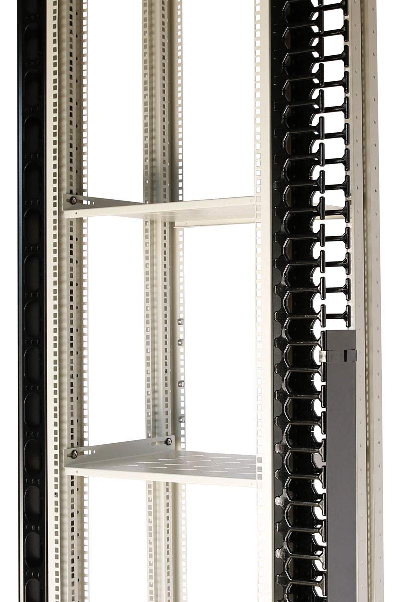 42U Vertical Plastic Cable Manager for Server Racks & Cabinets - Durable Cable Organizer for Data Centers, Network Closets & Office Wiring - RAISING ELECTRONICS