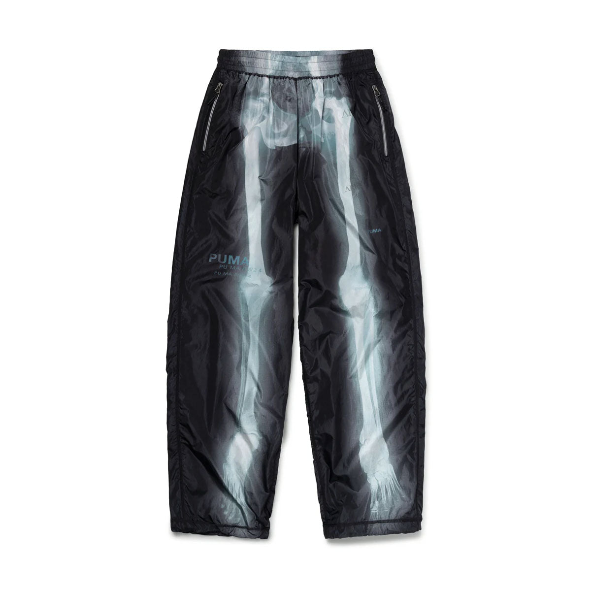 PUMA Aries X-Ray Windbreaker Pants for Men & Women - Lightweight Water-Resistant Running Jogging Hiking Outdoor Sports (Black)