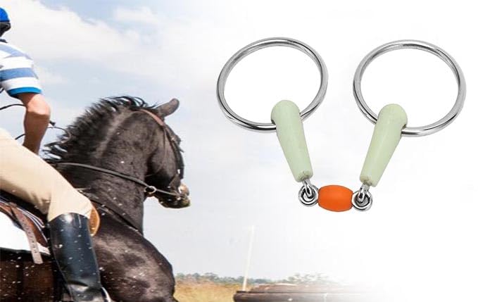 Apple Flavor Stainless Steel Horse Bit for Easy Training - Equestrian Equipment for Riding & Dressage