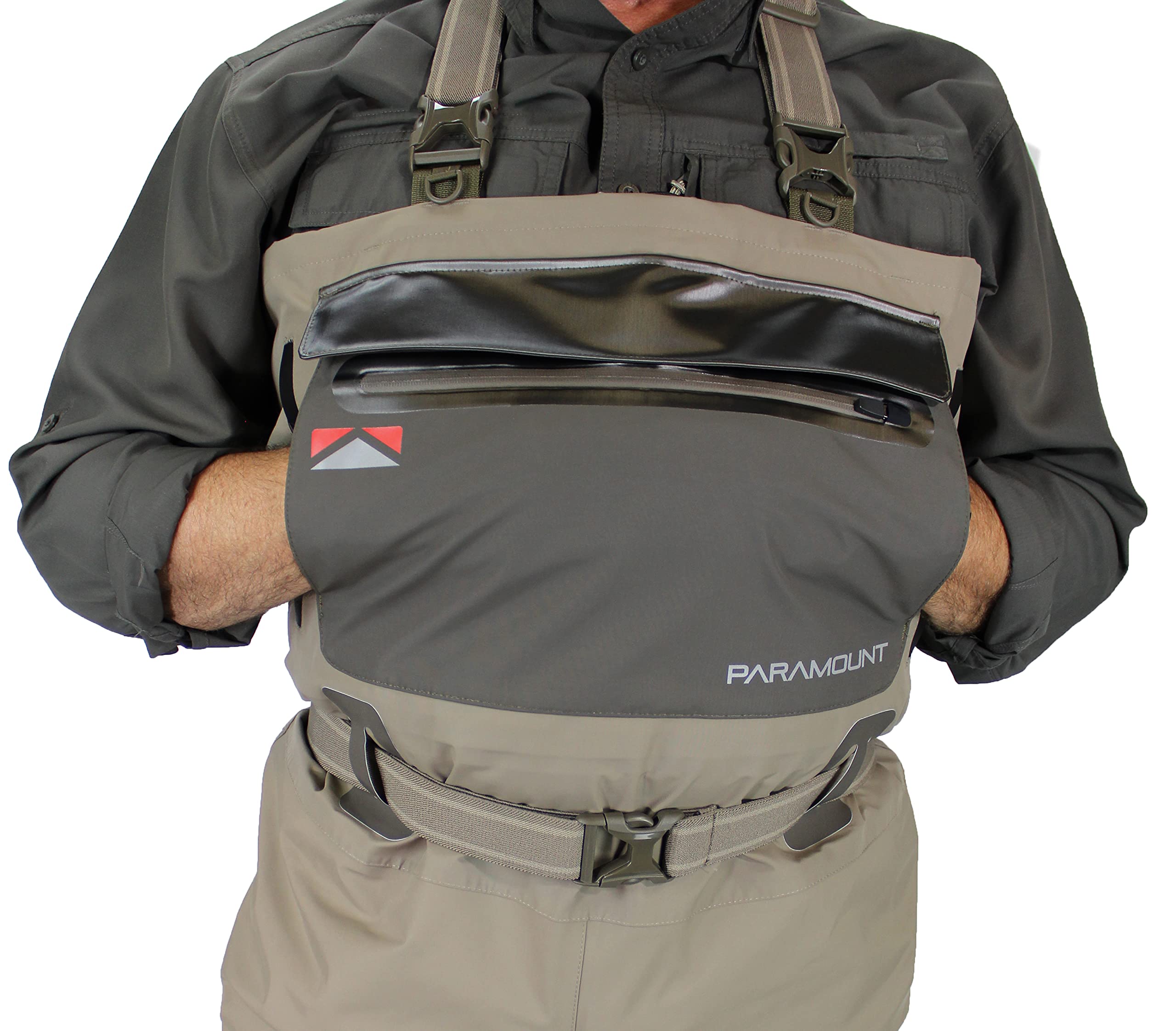 **Paramount Outdoors Slate Breathable Stockingfoot Full Wrap 6-Ply Fishing Chest Wader for Men & Women – Lightweight, Waterproof, Durable for Fly Fishing, Hunting & Outdoor Adventures**
