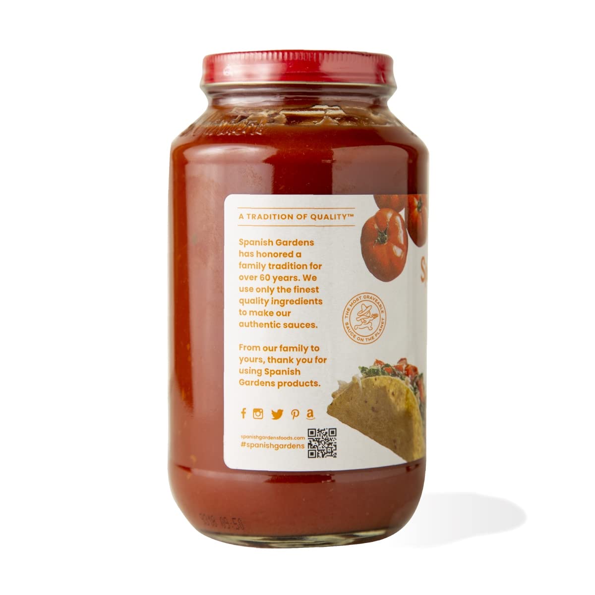 Authentic Spanish Gardens Extra Hot Taco Sauce (6 Pack) — Family Recipe Super Spicy Mexican Hot Sauce for Tacos, Burritos & Enchiladas — Perfect for Tex-Mex Cooking & Party Dips (23 oz Bottles) — Great for BBQs, Game Nights & Mexican Dinner Parties