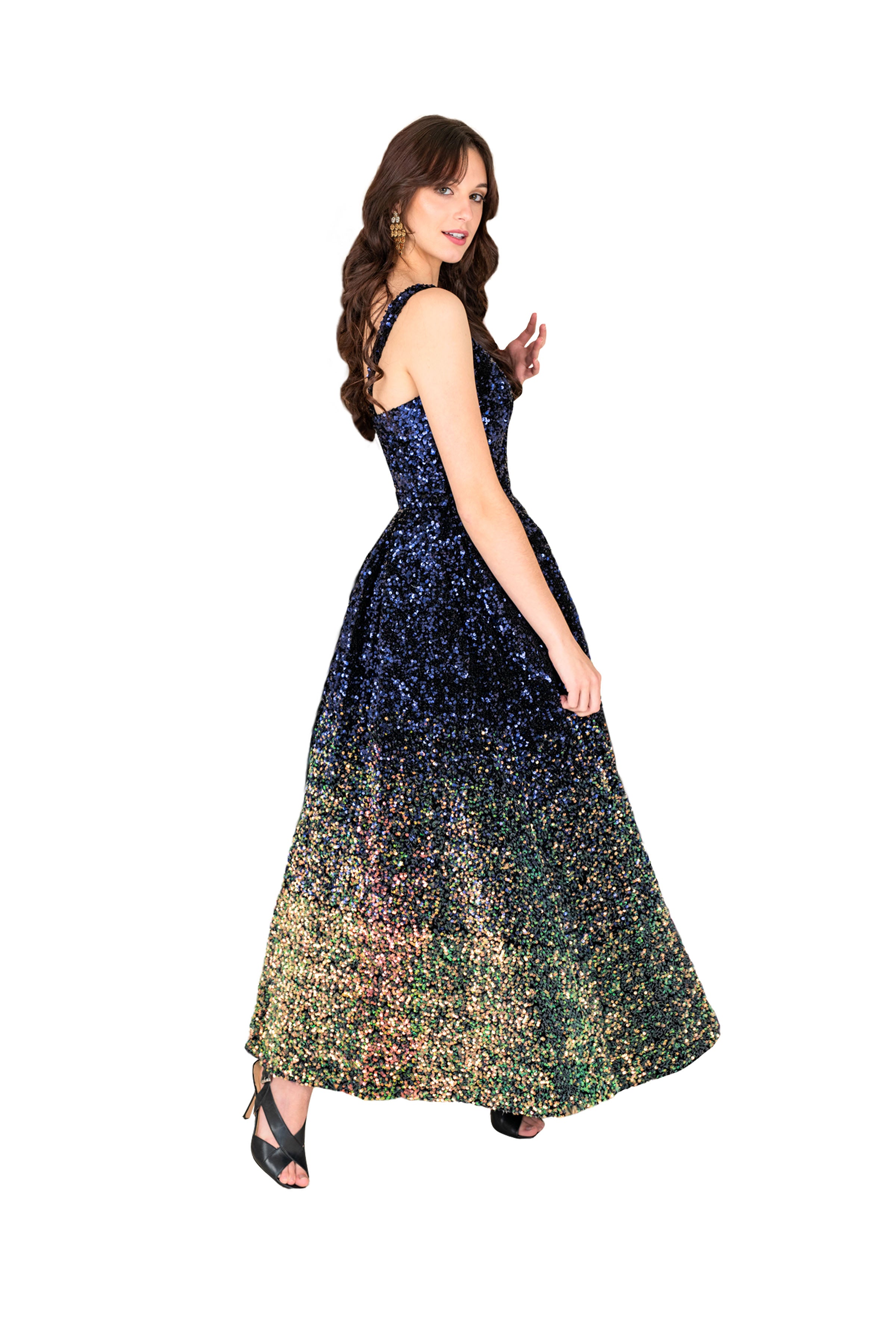 Sparkly Sequin Strap Dress for Women - Elegant Party & Evening Gown for Prom, Cocktail, Wedding Guest & Special Occasions