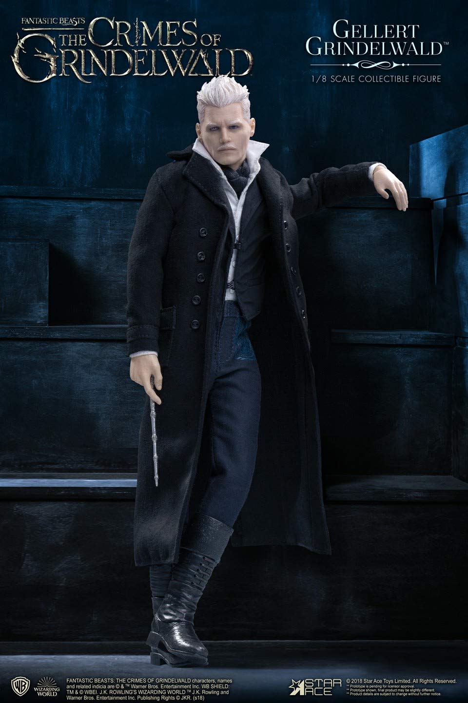 Fantastic Beasts: The Crimes of Grindelwald Gellert Grindelwald 1:8 Scale Collectible Action Figure by Star Ace Toys - Premium Multicolor Movie Character Model for Display & Collectors