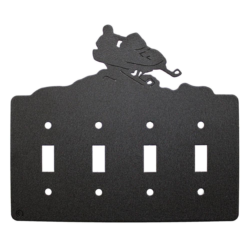 Innovative Fabricators, Inc. Snowmobile Quadruple Light Switch Plate Cover - Durable Electrical Cover for Snowmobiles, ATVs & UTVs - Perfect for Winter Riding & Off-Road Adventures